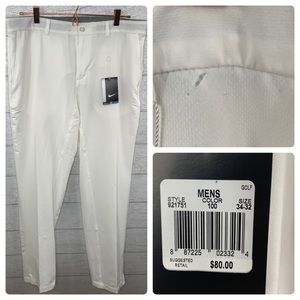 Nike Men's Standard Fit  Golf Pants White NWT
